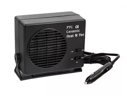12 V automobilinis ventiliatorius ir šildytuvas, 300 W