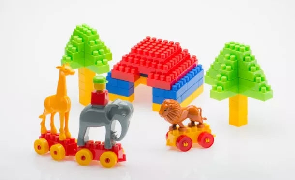 Didelių kaladėlių konstruktorius "Safaris", 114 vnt