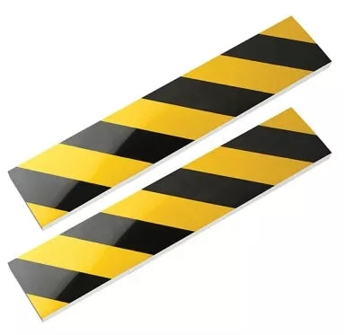 Minkšta juosta garažo sienoms, 50 x 10 x 1,5 cm (juoda, geltona)