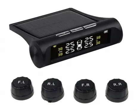 Padangų slėgio ir temperatūros jutikliai su LCD ekranu