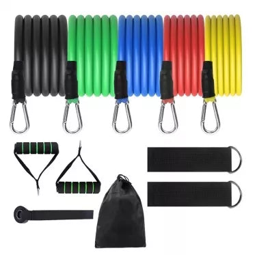 Penkių skirtingų tamprumų gumų rinkinys, 45,7 kg