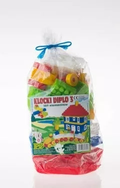 Statybinių blokų rinkinys "Diplo 3D", 233 vnt