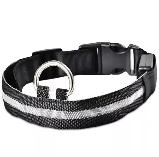 Šviečiantis Led Antkaklis, 32-37 Cm, Juodas